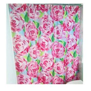 Lilly Pulitzer Pink Roses Shower Curtain